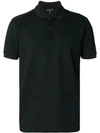Lanvin Logo-embroidered Cotton Polo Shirt In Black