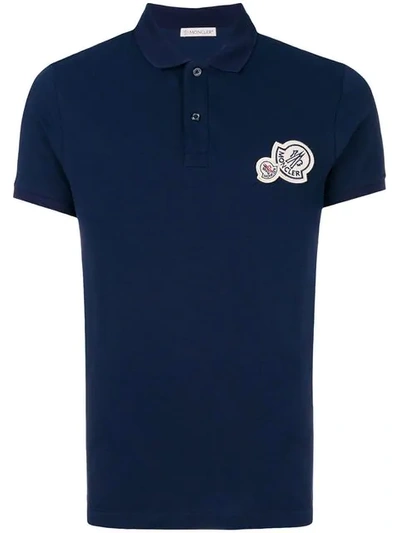 Moncler Logo Polo Shirt - Blue