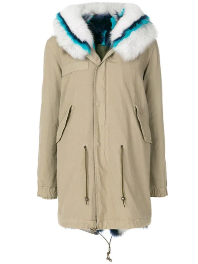 Mr & Mrs Italy Fur Lined Midi Parka - Neutrals