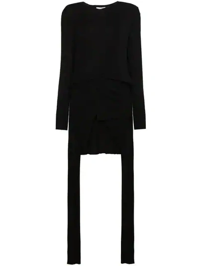 Jw Anderson Knitted Asymmetric Hem Dress - Black