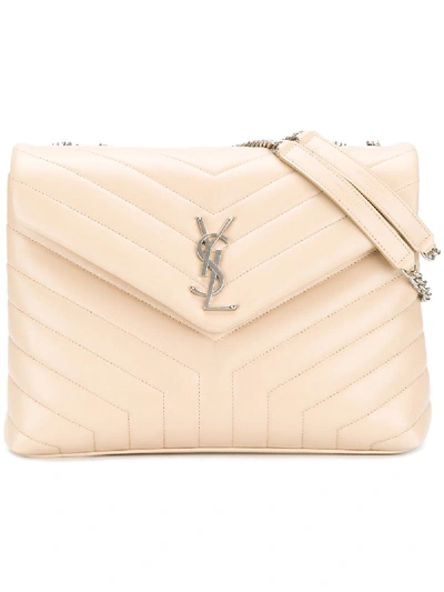 Saint Laurent Loulou Shoulder Bag In Nude & Neutrals