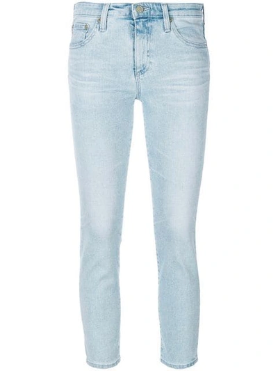 Ag Cropped Jeans In Blue