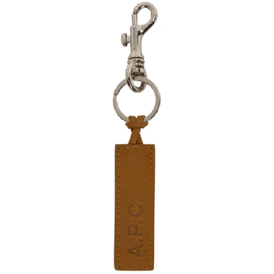 A.p.c. Tan Logo Keychain