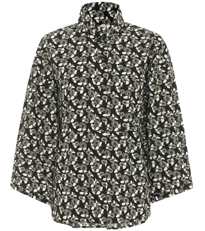 Marni Floral-printed Cotton Shirt In Green