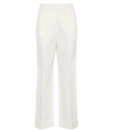 The Row Liano Cotton Trousers In White
