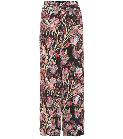 Etro Printed Crêpe Trousers In Multicoloured