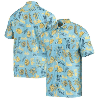 Wes & Willy Light Blue Ucla Bruins Vintage Floral Button-up Shirt