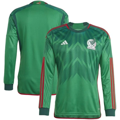 Adidas Originals Adidas Green Mexico National Team 2022/23 Home Blank Long Sleeve Replica Jersey