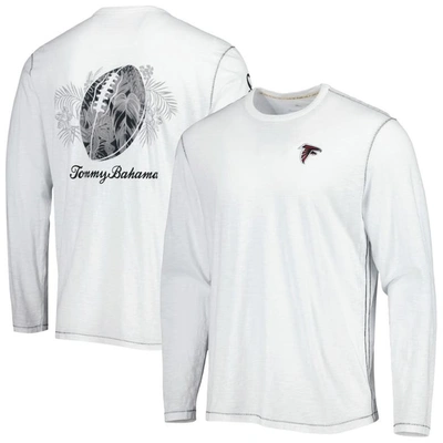 Tommy Bahama White Atlanta Falcons Laces Out Billboard Long Sleeve T-shirt
