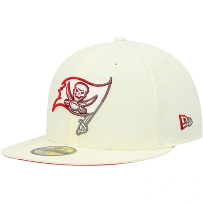 New Era Cream Tampa Bay Buccaneers Chrome Dim 59fifty Fitted Hat