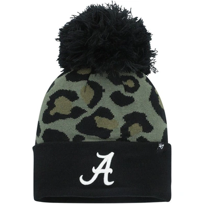 47 ' Hunter Green Alabama Crimson Tide Bagheera Cuffed Knit Hat With Pom