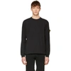 Stone Island Black Long Sleeve Arm Badge T-shirt