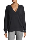 Rag & Bone Flora V-neck Pullover In Black