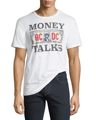 Chaser Money Talks Crewneck Tee In White Modesens - chaser money talks crewneck tee in white