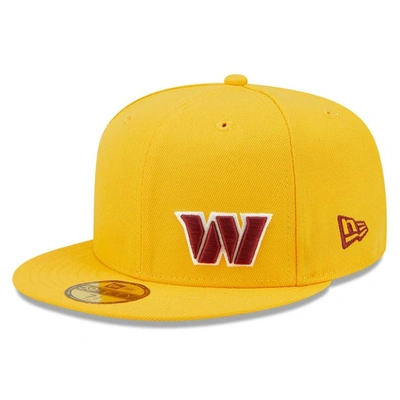 New Era Gold Washington Commanders  Flawless 59fifty Fitted Hat