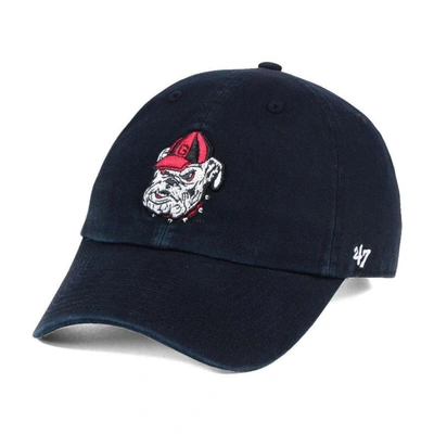 47 ' Black Georgia Bulldogs Vintage Clean Up Adjustable Hat