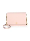 Tory Burch Georgia Leather Flap Shoulder Bag In Shell Pink