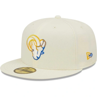 New Era Cream Los Angeles Rams Chrome Dim 59fifty Fitted Hat