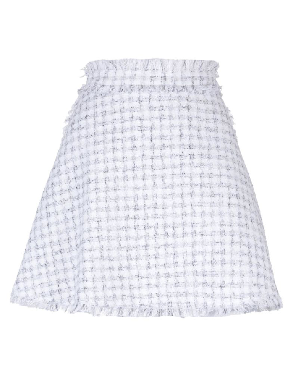 Msgm Cotton Skirt In White | ModeSens