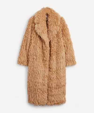Aligne Gibb Wide-collar Relaxed-fit Faux-fur Coat In Biscuit