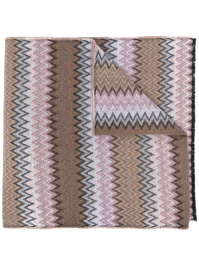 Missoni Wool Embroidered Scarf In Multicolor