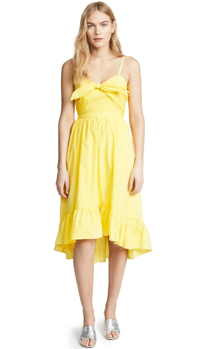 Joie Clorinda Ruffle-hem High-low Cotton Sun Dress In Pineapple