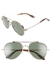 Givenchy Men's Gv 7057 Aviator Sunglasses With Star-pattern Lens In Black Gold/ Gold