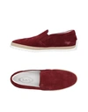 Tod's Sneakers In Maroon