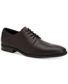 Calvin Klein Men's Lucca Leather Dress Shoes Men's Shoes In Dark Brown