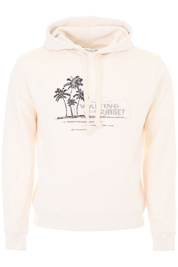 white saint laurent hoodie
