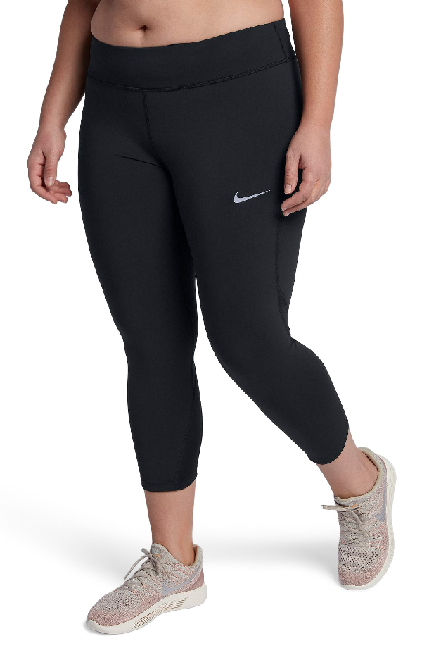Nike Plus Size Epic Lux Cropped Compression Running Leggings In Black ...