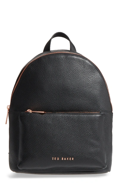 Ted Baker Pearen Leather Backpack - Metallic In Black