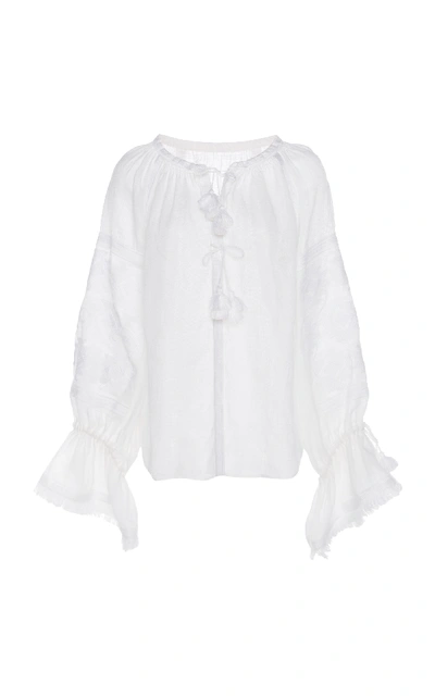 March11 Geometry Blouse In White