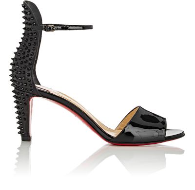 Christian Louboutin Trezanita Spiked-heel 70mm Red Sole Sandal, Black ...