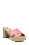 Sam Edelman Jayne Sandal In Pink Lemonade Suede