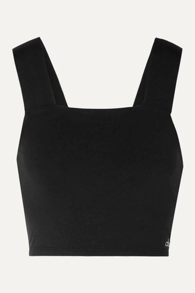 Alo Yoga Alo Bind Fitted Bra Tank In Black.