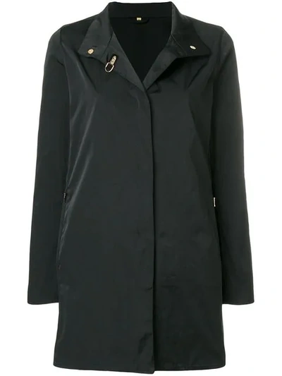 Fay Long Sleeved Trench In Black