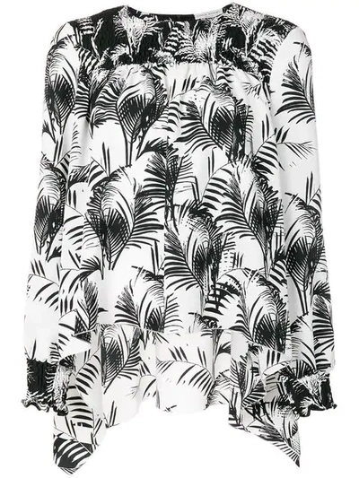 Sonia Rykiel Palm Print Top - Black