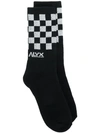 Alyx Checker Print Socks In Black