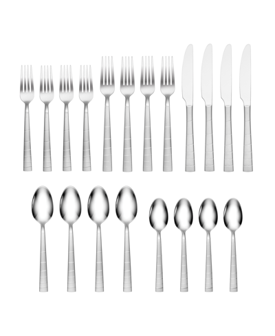 Hampton Forge Evansville Frosted 20 Piece Set, Service For 4 In Metallic And Stainless
