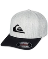 Quiksilver Men's Mountain & Wave Logo Flexfit Hat In Medium Grey