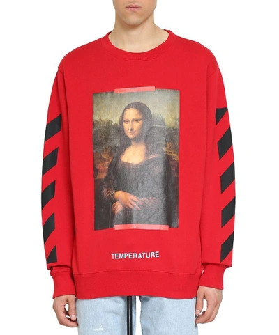Off-white Monalisa Cotton Hoodie In Rosso ModeSens