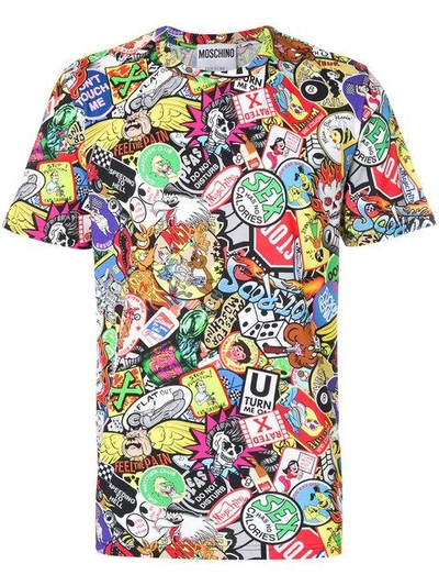 Moschino Hyper-print T-shirt In Multicolour