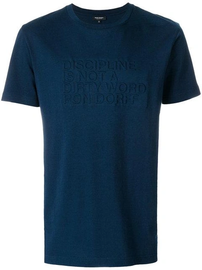 Ron Dorff Discipline Embossed T-shirt In Blue