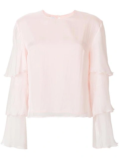 Dondup Layered Sleeve T-shirt In Pink