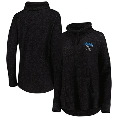 Boxercraft Heathered Black Charlotte Fc Cuddle Tri-blend Pullover Sweatshirt