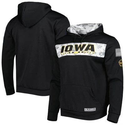 Colosseum Black Iowa Hawkeyes Oht Military Appreciation Team Color Pullover Hoodie