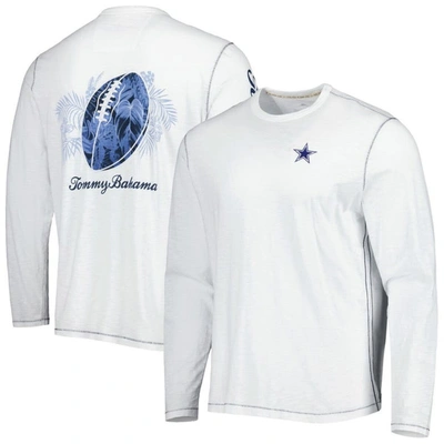 Tommy Bahama White Dallas Cowboys Laces Out Billboard Long Sleeve T-shirt