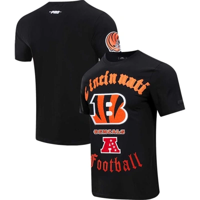 Pro Standard Black Cincinnati Bengals Old English T-shirt