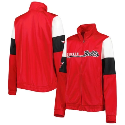 G-iii 4her By Carl Banks Red Chicago Bulls Change Up Full-zip Track Jacket